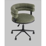 Стул офисный Ponty зелёный чёрные ножки