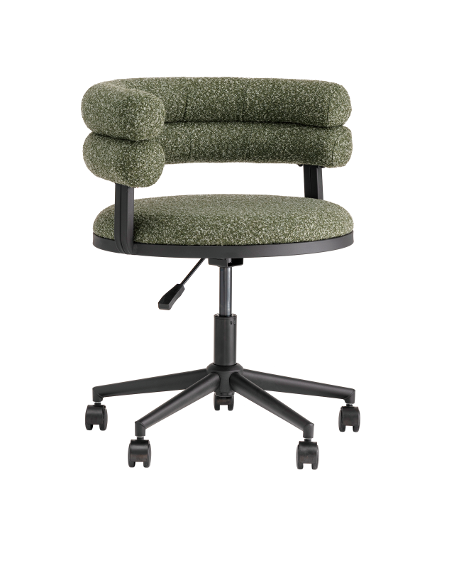 Стул офисный Ponty зелёный чёрные ножки