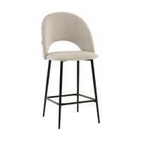 Стул полубарный Меган велюр бежевый