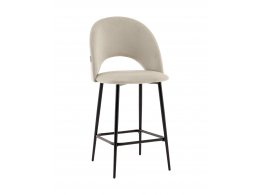 Стул полубарный Меган велюр бежевый