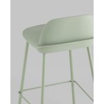 Стул полубарный Mist серо-зеленый 4 шт