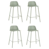 Стул полубарный Mist серо-зеленый 4 шт