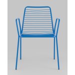 Стул с подлокотниками Дели металл голубой