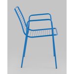 Стул с подлокотниками Дели металл голубой
