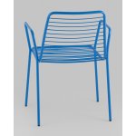 Стул с подлокотниками Дели металл голубой
