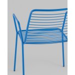 Стул с подлокотниками Дели металл голубой