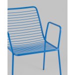 Стул с подлокотниками Дели металл голубой