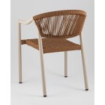 Стул Syna коричневый бежевые ножки