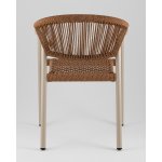 Стул Syna коричневый бежевые ножки