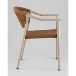 Стул Syna коричневый бежевые ножки