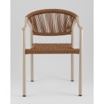 Стул Syna коричневый бежевые ножки