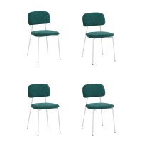 Стул Chao темно-зеленый белые ножки 4 шт.