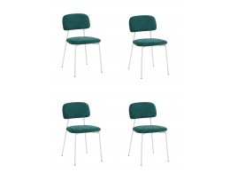 Стул Chao темно-зеленый белые ножки 4 шт.