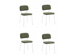 Стул Chao зеленый белые ножки 4 шт.