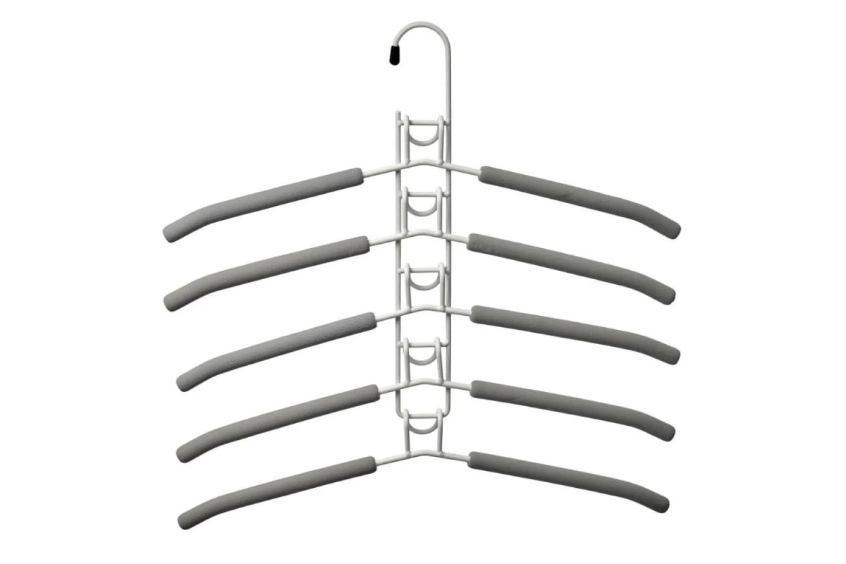 Вешалка-трансформер для одежды Гинго 5 в 1 серая