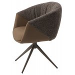 Стул ГИССЕН (GISSEN) 360 град., цвет КОФЕ HP032-08A PU / V885-1, экокожа / ткань / ЛАТТЕ, ®DISAUR Стул ГИССЕН (GISSEN) 360 град., цвет КОФЕ HP032-08A PU / V885-1, экокожа / ткань / ЛАТТЕ, ®DISAUR