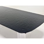 Стол LAURITS 200 GREY, стекло BUBBLE  / Прозрачный каркас ®DISAUR