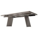 Стол ШЕРЛ  220 CRYSTAL ONIX BIANCO, керамика / Латте каркас М-City