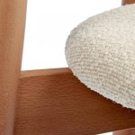 Стул полубарный Lucas латте букле с ножками цвета орех Стул полубарный Lucas латте букле с ножками цвета орех