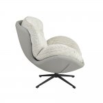 Кресло BLISS серый, экокожа, шенилл