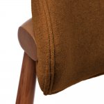 Стул Lucas 3 терракотовый букле с ножками цвета орех