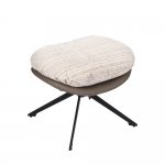 Оттоманка BLISS серый, экокожа, шенилл