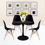 Стол Tulip диам. 90см, черный Стол Tulip диам. 90см, черный
