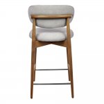 Стул полубарный Lucas 3 серый букле ножки цвета орех