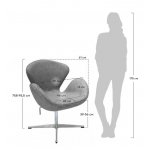 Кресло SWAN STYLE CHAIR карамельный, искусственная замша Кресло SWAN STYLE CHAIR карамельный, искусственная замша