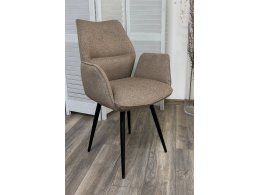 Стул ГРИН 360 град. поворот. NS-05 Капучино, букле / черный каркас, М-City