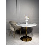 Стул обеденный Берклей D-1202D, бежевый/золото