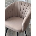 Стул МИШЕЛЬ 360 град. поворот. B5 Капучино, велюр / черный каркас, М-City