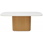 Стол TAMPA 180 цвет БЕЛЫЙ, керамика / Каркас OAK, ®DISAUR