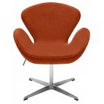 Кресло SWAN STYLE CHAIR терракотовый, искусственная замша
