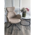 Стул VARDY 360 град.поворот. бежевый букле XD841-06 / Серый, ®DISAUR