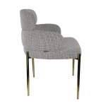 Стул обеденный Романи BS1450-WB, черно-белый/золото