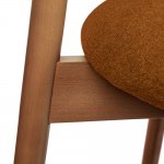 Стул полубарный Lucas 3 терракотовый букле, ножки цвета орех