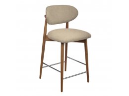 Стул полубарный Lucas 3 латте букле ножки цвета орех