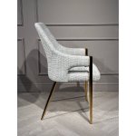 Стул обеденный Бергамо MC884-BG-2, 62х58х91 см, бежевый/глянцевое золото