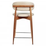 Стул полубарный Lucas латте букле с ножками цвета орех Стул полубарный Lucas латте букле с ножками цвета орех