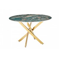 Стол обеденный Элис DT-2850.1, 120х120х75 см, малахитовый