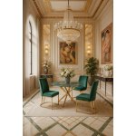 Стол обеденный Элис DT-2850.1, 120х120х75 см, малахитовый