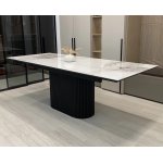 Стол АРИЯ 160 PANDORA LIGHT, керамика / Черный каркас М-City