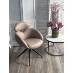 Стул ГУННАР (GUNNAR) 360 град, цвет БЕЖЕВЫЙ VEGA-11 / MIAMI-160, ткань / ЧЕРНЫЙ каркас, ®DISAUR Стул ГУННАР (GUNNAR) 360 град, цвет БЕЖЕВЫЙ VEGA-11 / MIAMI-160, ткань / ЧЕРНЫЙ каркас, ®DISAUR