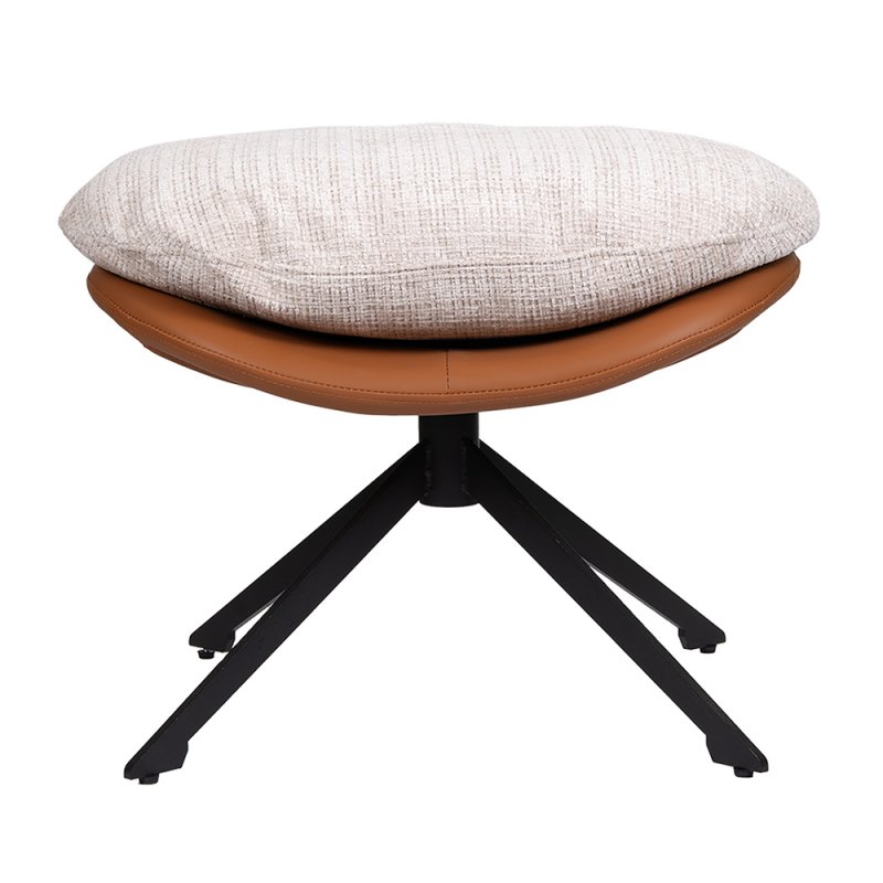 Оттоманка BLISS оранж/серый, экокожа, шенилл