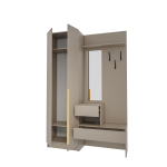 Набор прихожая Голд Бостон(вешалка В1 + шкаф Ш 600)(Бежевый(Глиняный/Серый)