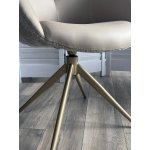 Стул ГУННАР (GUNNAR) 360 град, цвет БЕЖЕВЫЙ VEGA-11 / MIAMI-160, ткань / ШАМПАНЬ каркас, ®DISAUR Стул ГУННАР (GUNNAR) 360 град, цвет БЕЖЕВЫЙ VEGA-11 / MIAMI-160, ткань / ШАМПАНЬ каркас, ®DISAUR