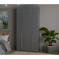 Набор Шкаф Фиеста + антресоль (Графит/Графит Софт) 1332х2600х500