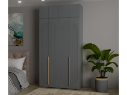 Набор Шкаф Фиеста + антресоль (Графит/Графит Софт) 1332х2600х500