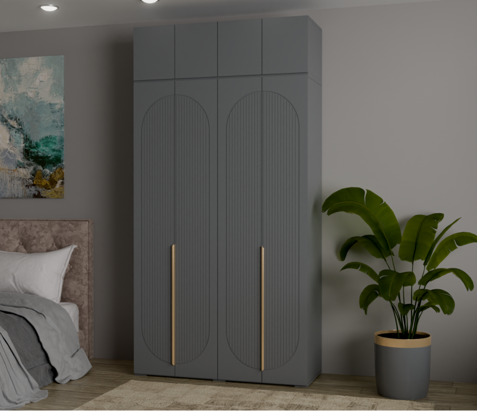 Набор Шкаф Фиеста + антресоль (Графит/Графит Софт) 1332х2600х500